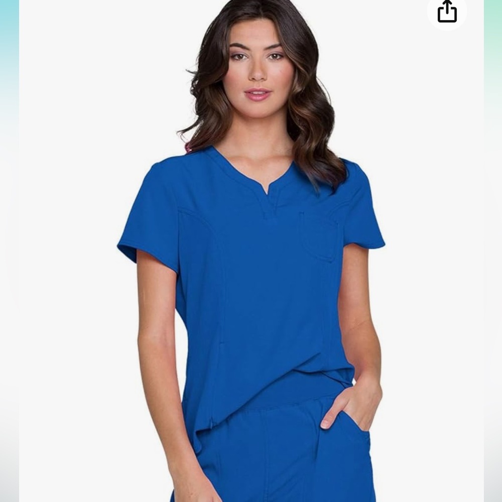 Heartsoul break on through scrub top royal